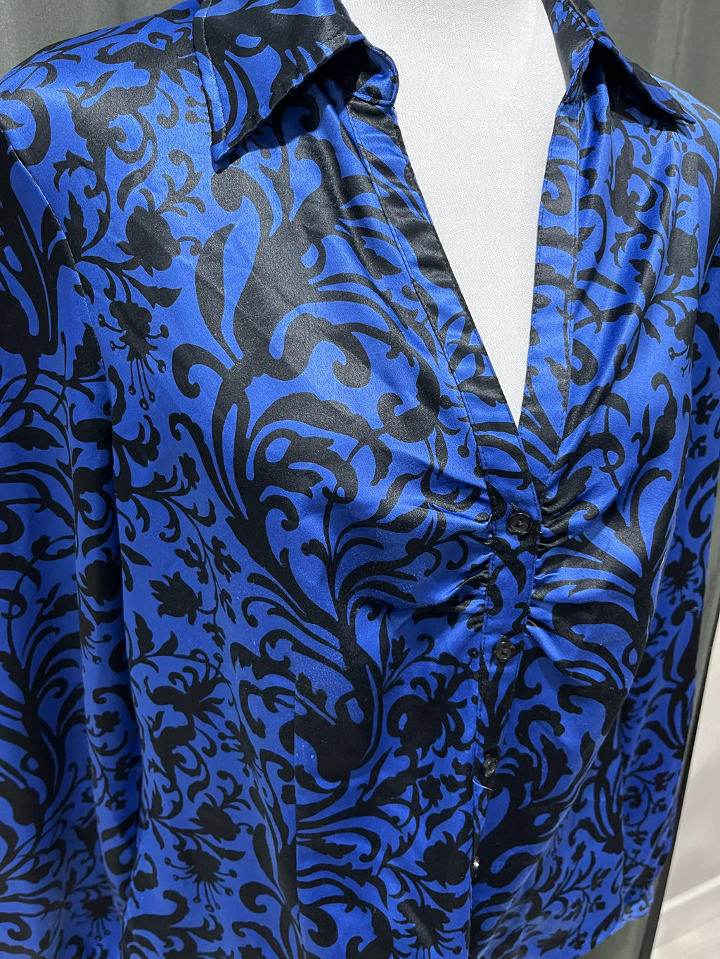 Blue Floral Work Shirt image 1