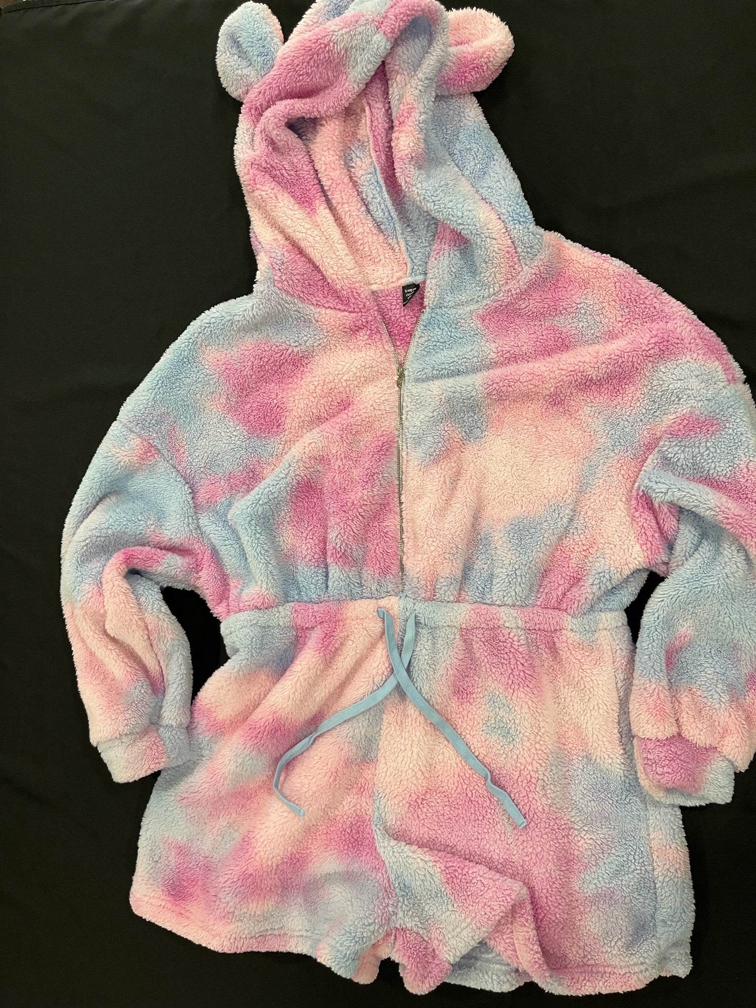 Women’s Tie Dye Fuzzy Warm Romper image 0