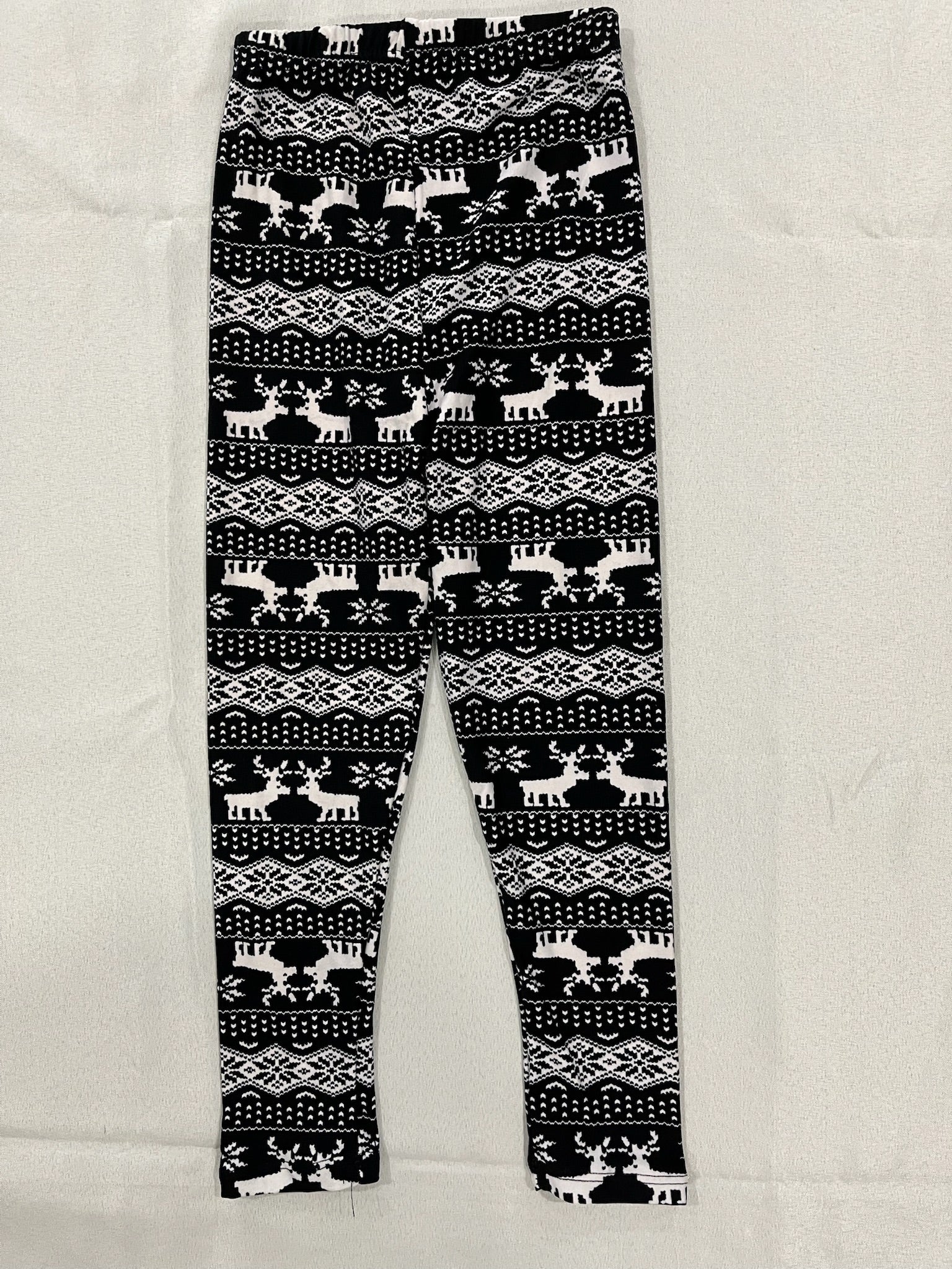 Girls Black Christmas Leggings image 2