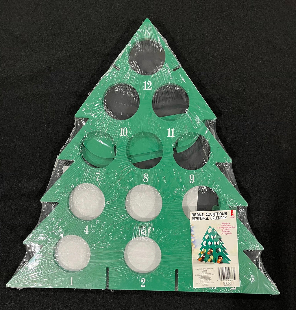 Wooden Christmas Tree Beverage Countdown Calendar  image 1