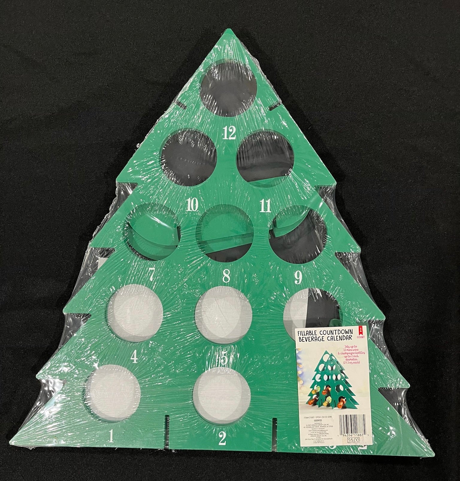 Wooden Christmas Tree Beverage Countdown Calendar  image 1