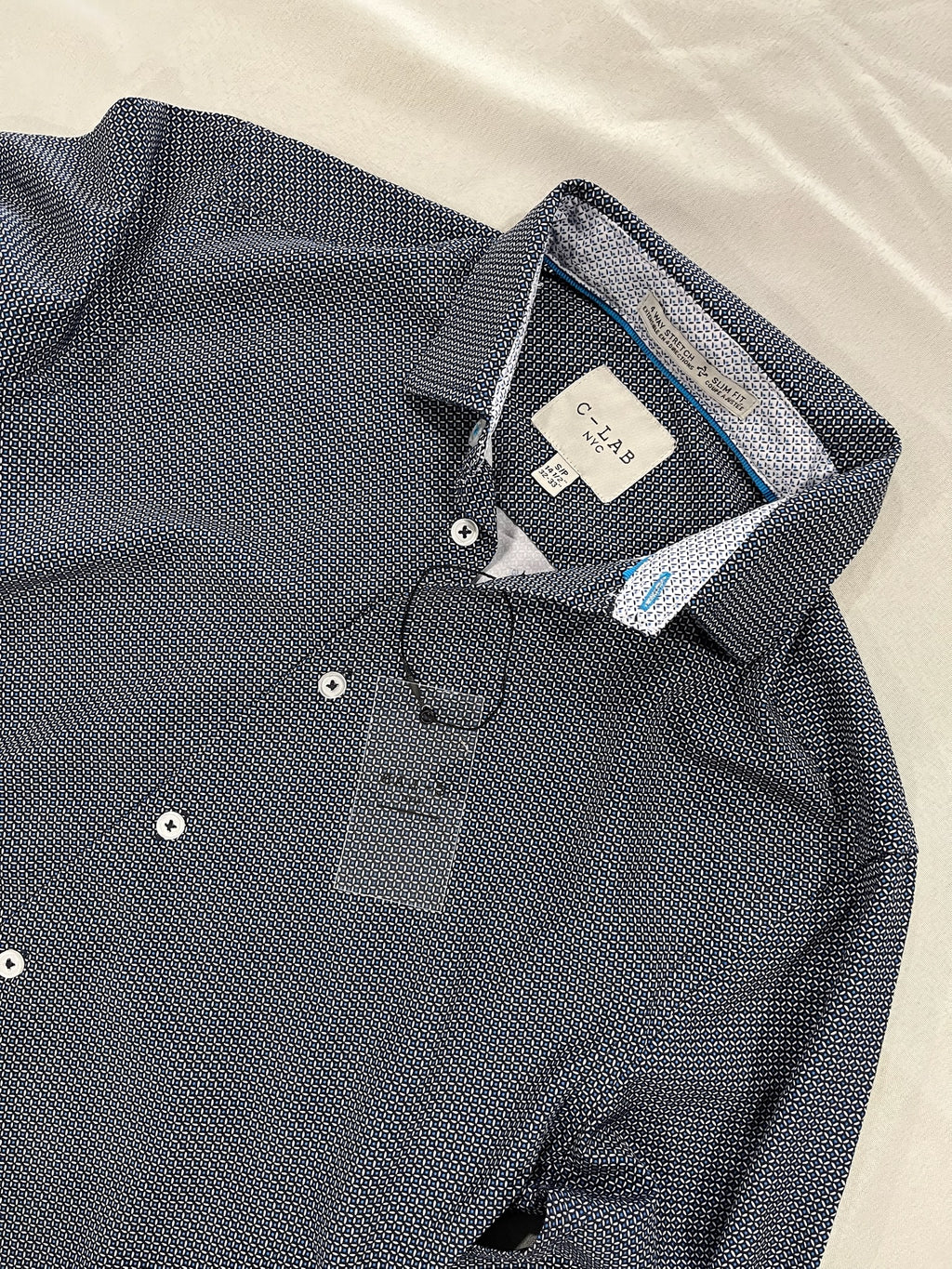 Men’s Blue Button Up Long Sleeve Shirt image 1