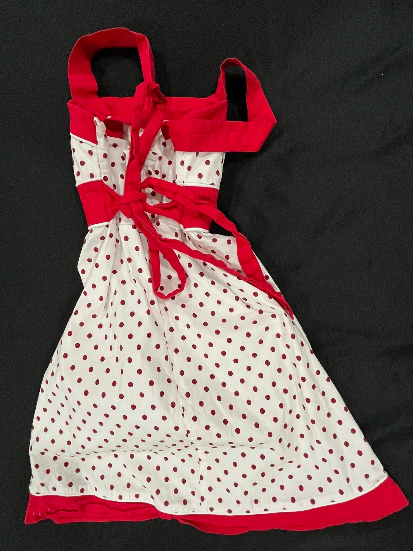 Red & White Polka Dot Dress image 2