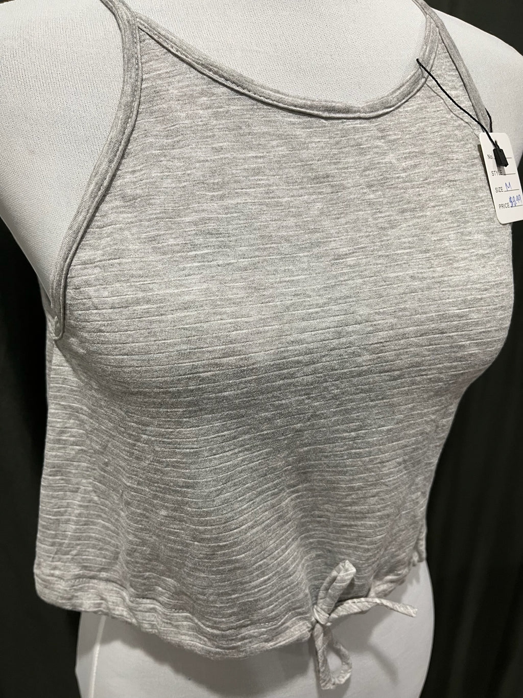 Grey Crop Tank Top image 1