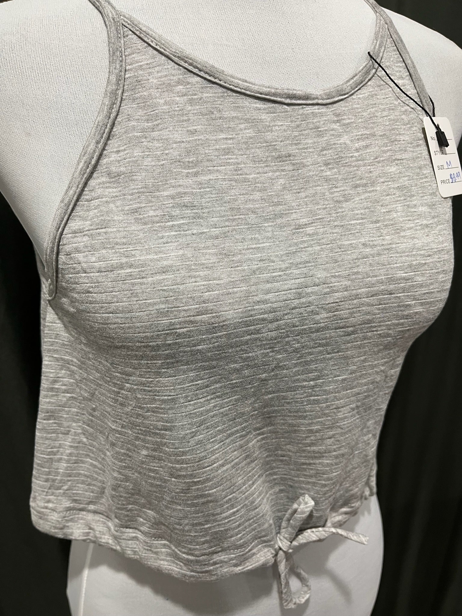Grey Crop Tank Top image 1