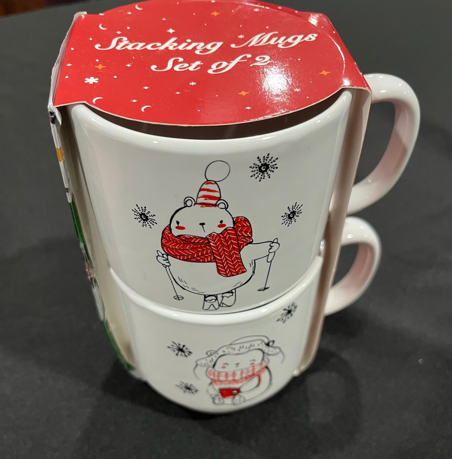 Two Piece Stackable Christmas Mug Set image 1