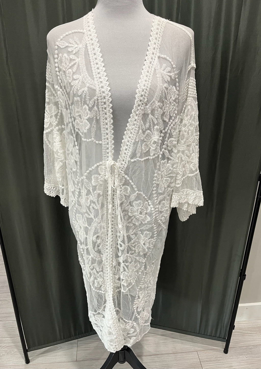 Women’s White Lace Cardigan  image 0