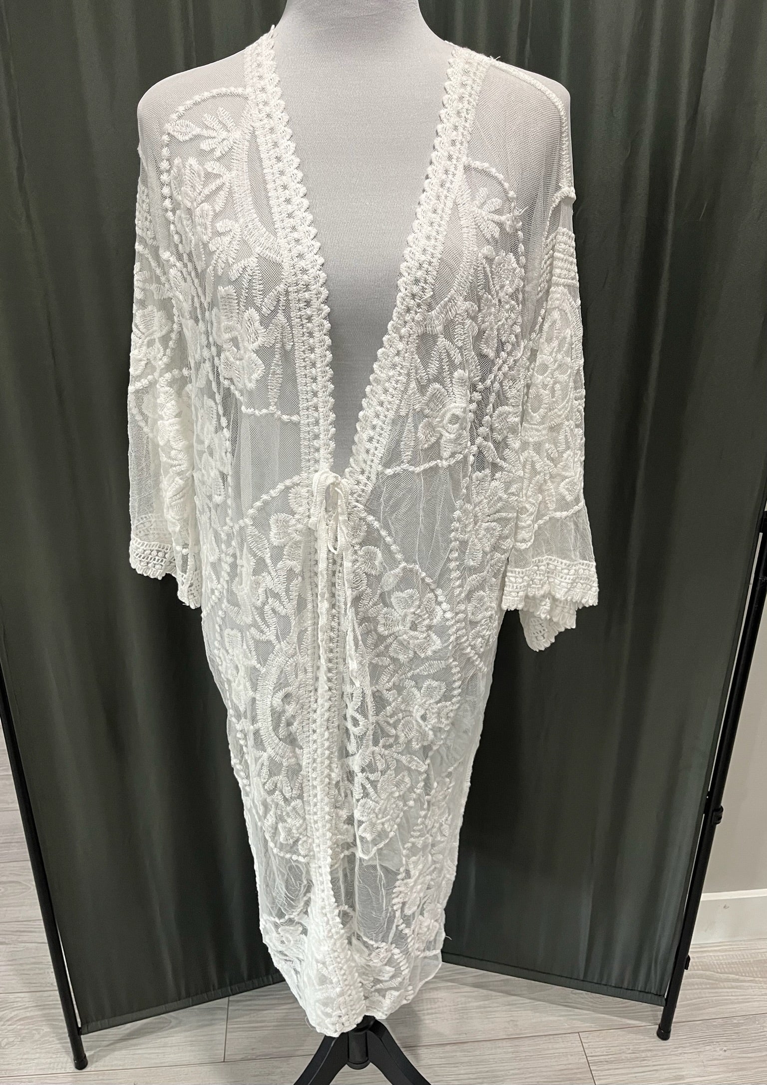Women’s White Lace Cardigan  image 0
