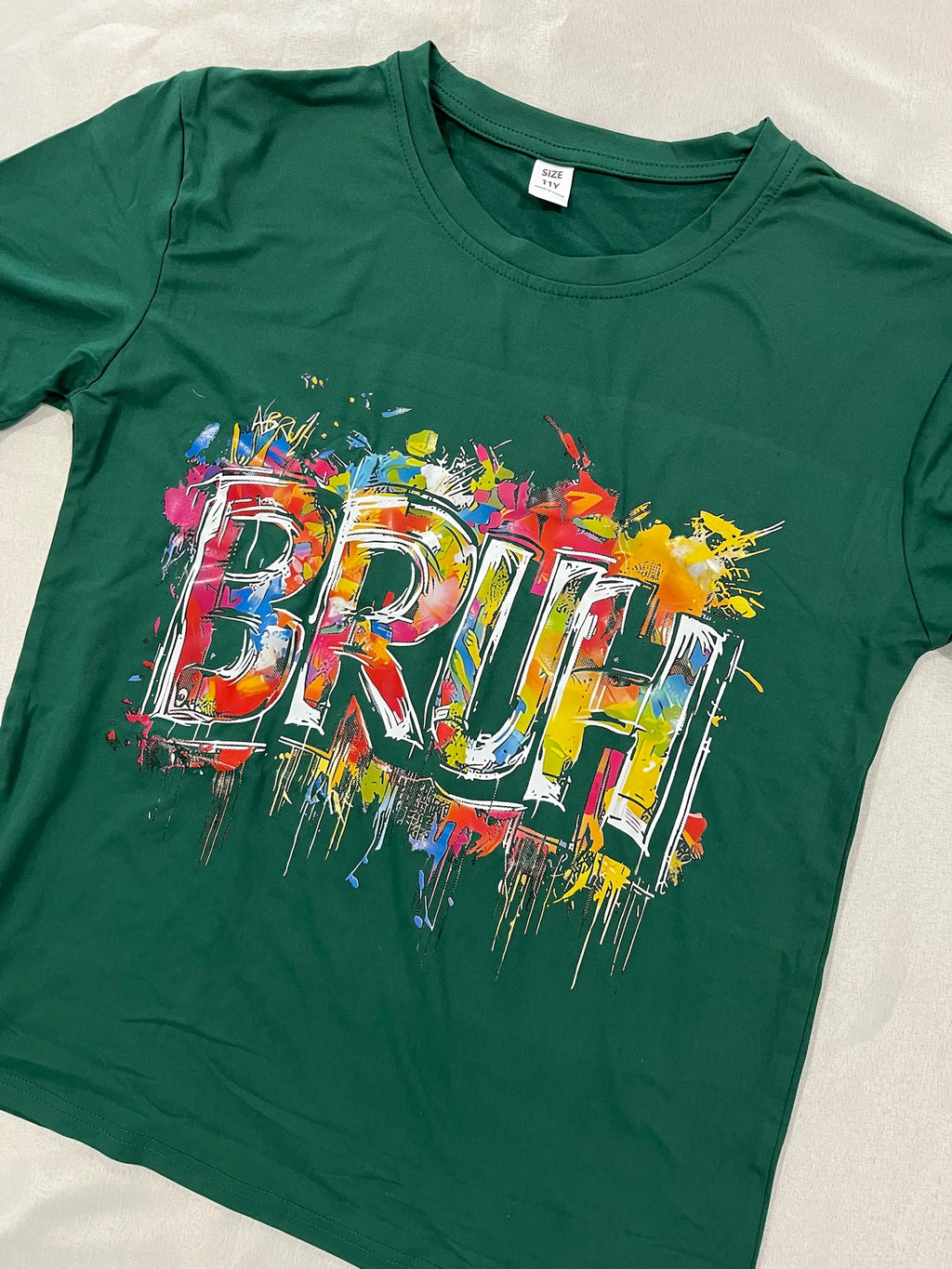 Boys Bruh Green Shirt image 1