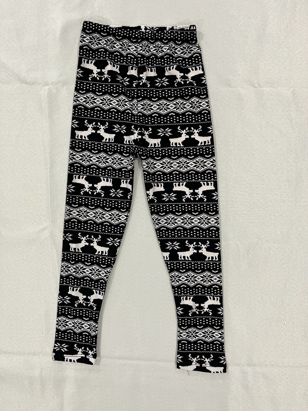Girls Black Christmas Leggings image 0