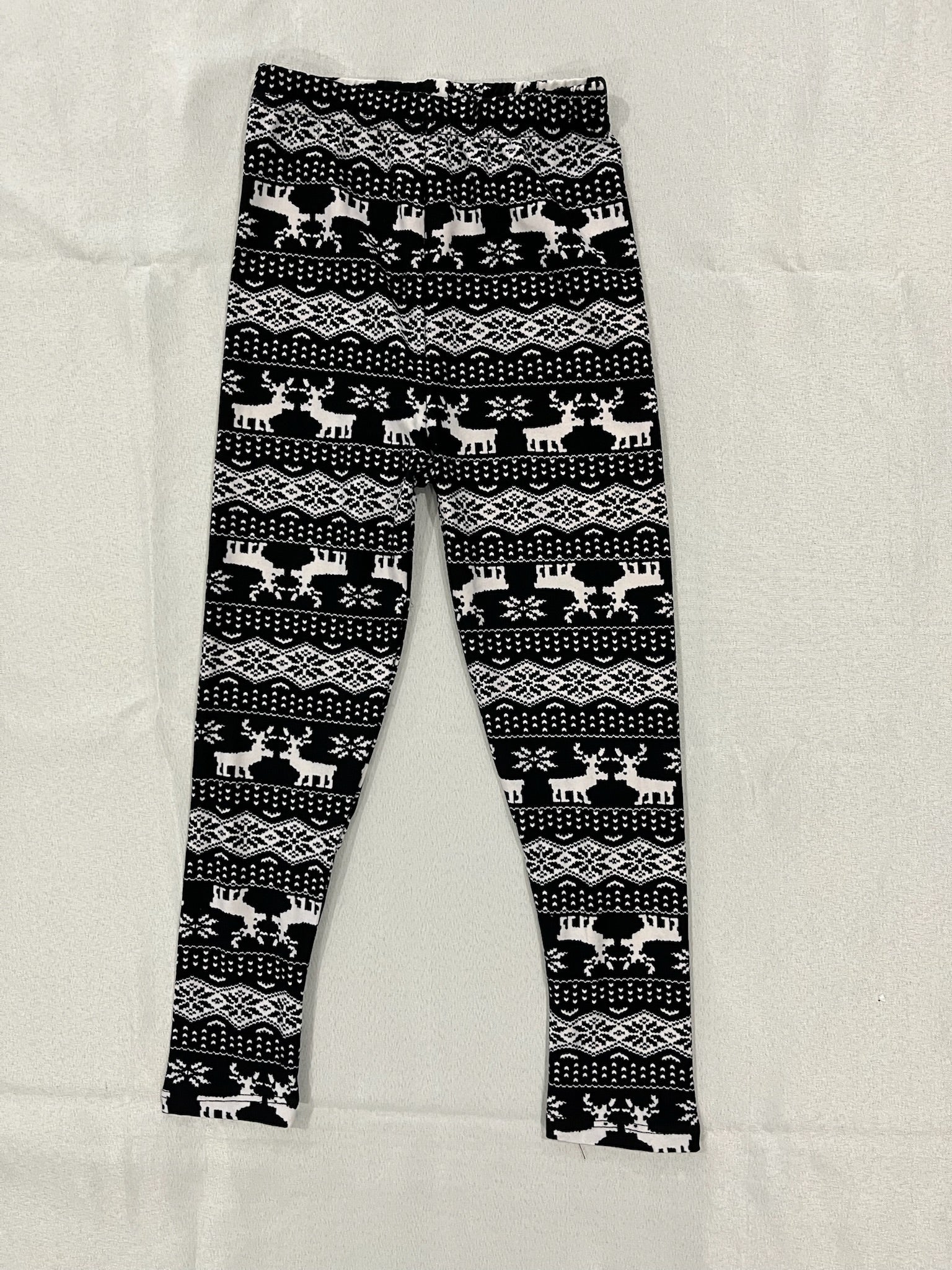 Girls Black Christmas Leggings image 0