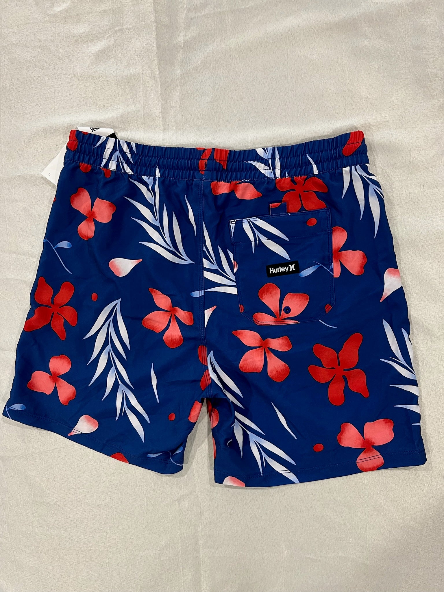 Men’s Blue Floral Swim Trunks image 2