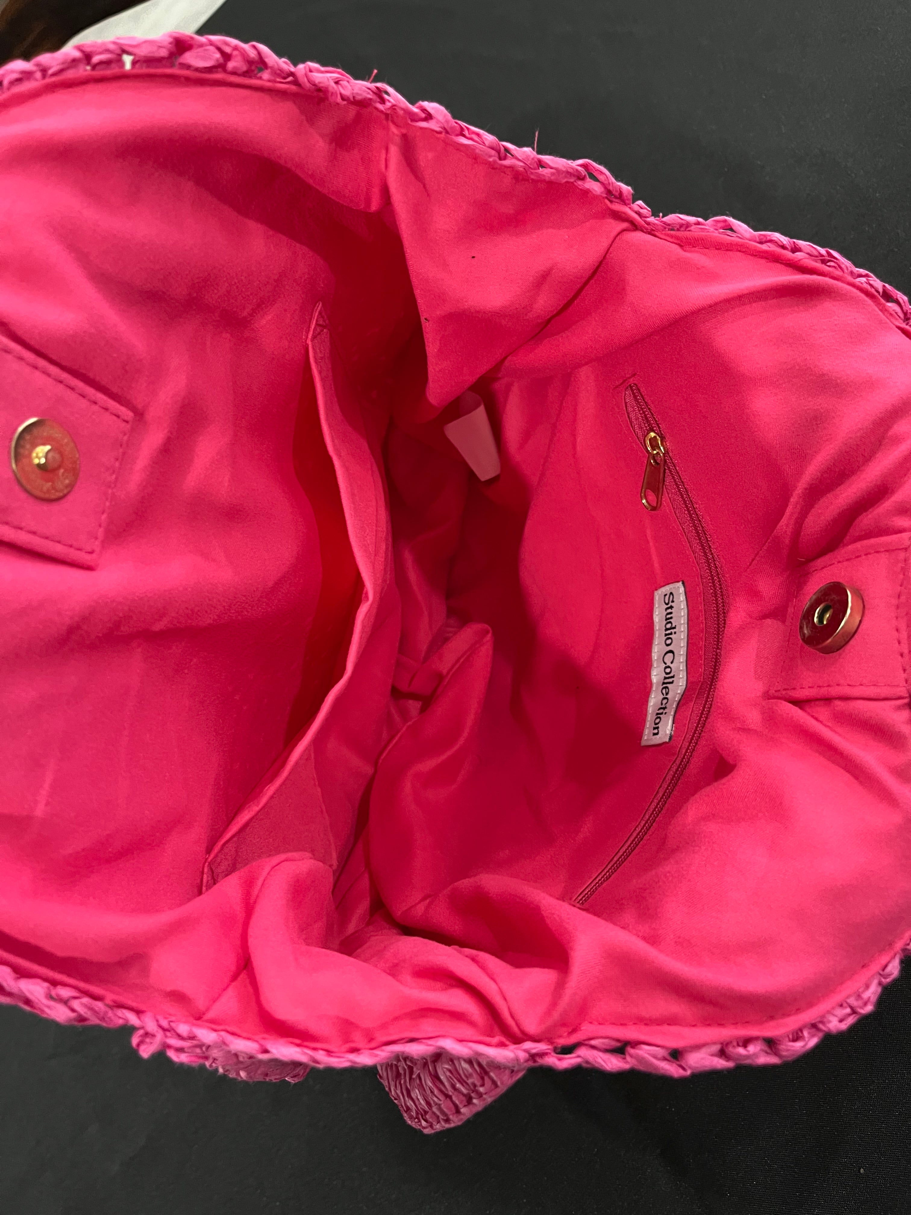 Pink Woven Purse image 2