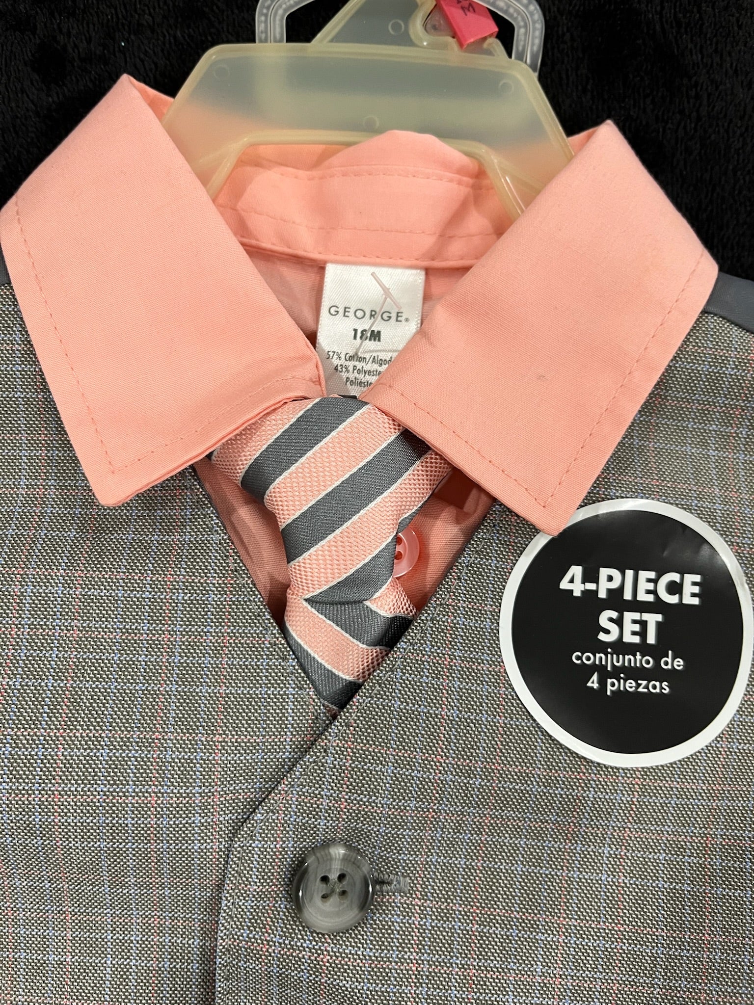 Baby Boys 4 Piece Button Up, Tie, Pant & Vest Suit Set image 3