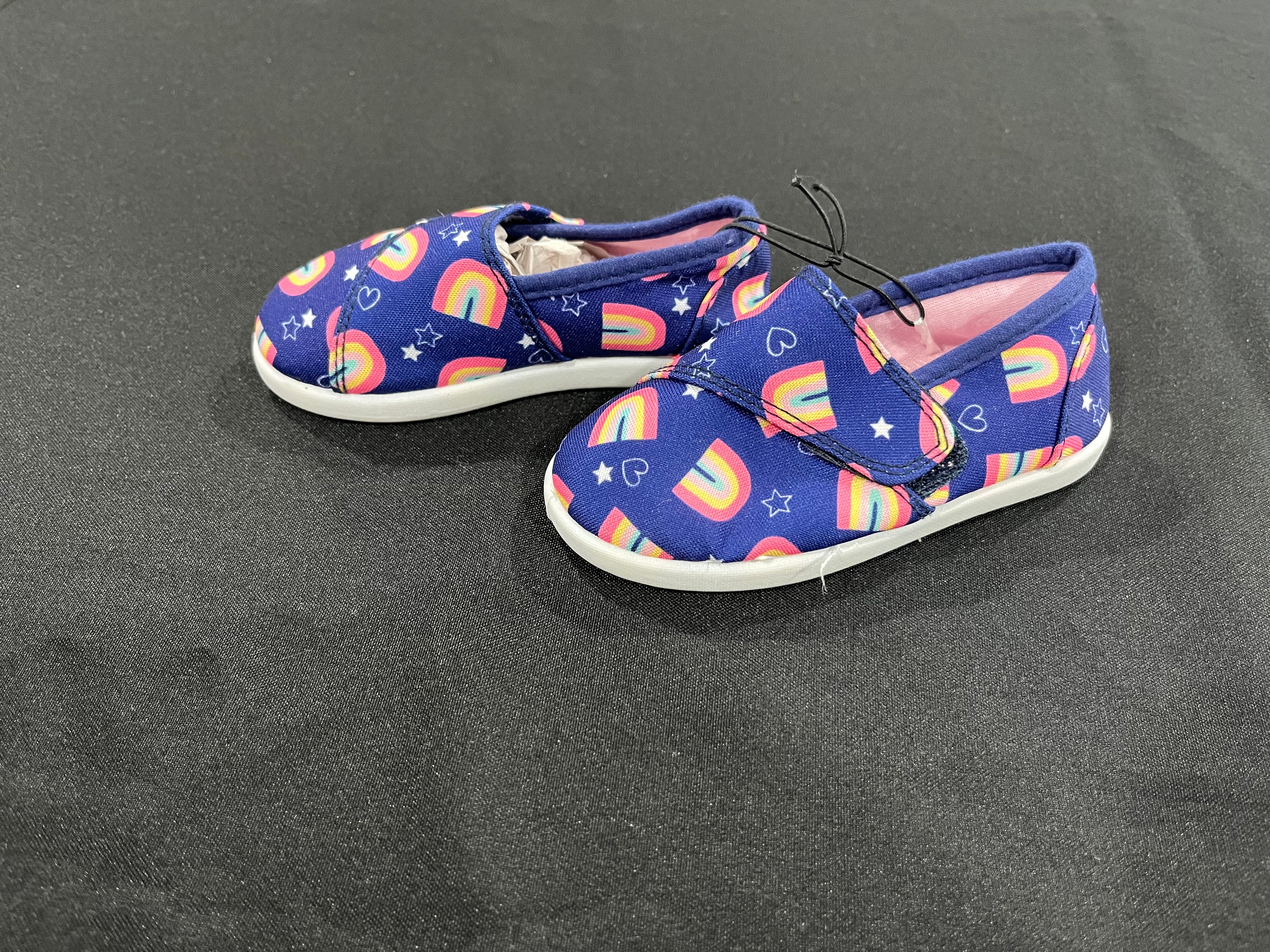Purple Rainbow Slip On Shoes image 0