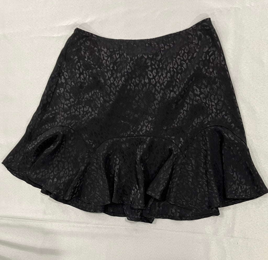 Women’s Black Leopard Print Skirt image 0