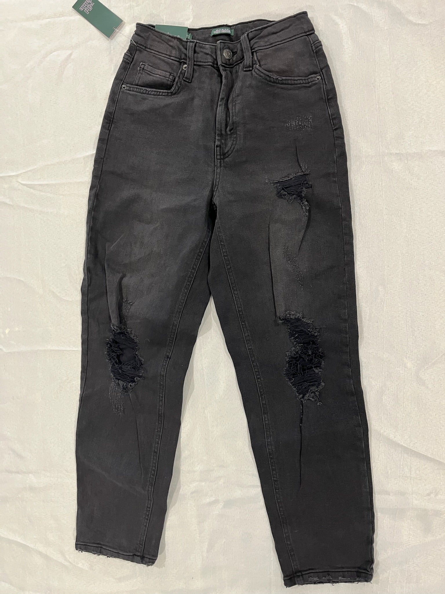 Women’s Black Ripped Jeans image 0