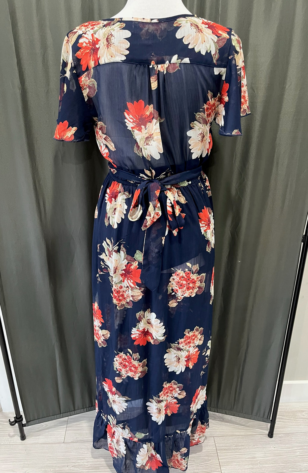 Women’s Blue Floral Dress image 2