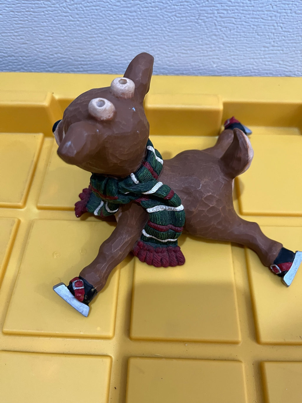 Vintage Skating Fallen Reindeer Christmas Figurine image 4
