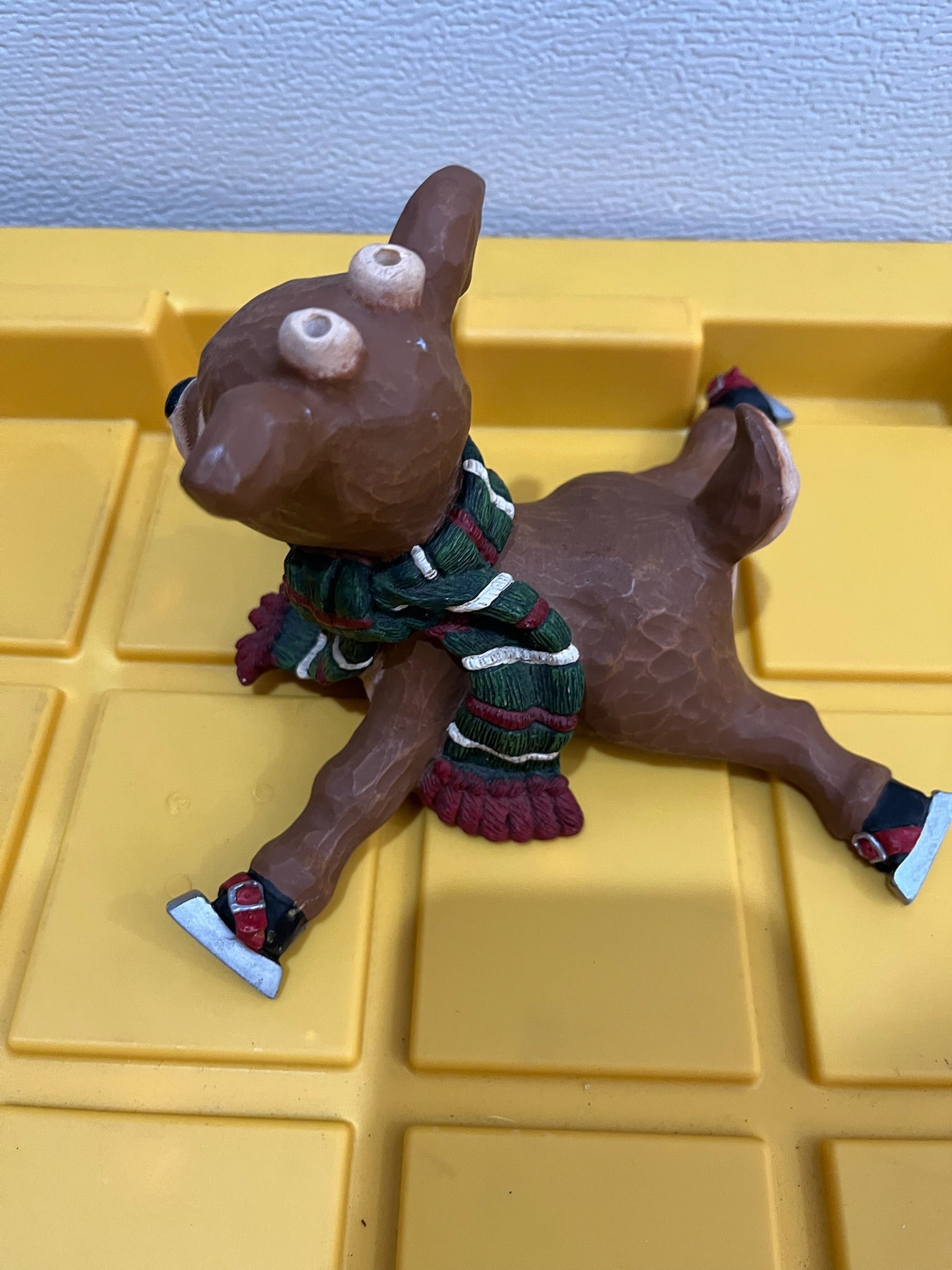Vintage Skating Fallen Reindeer Christmas Figurine image 4