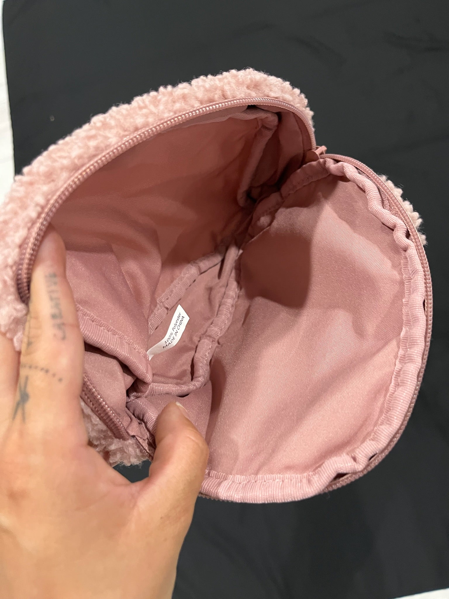 Pink Blush Sherpa Fanny Pack image 2