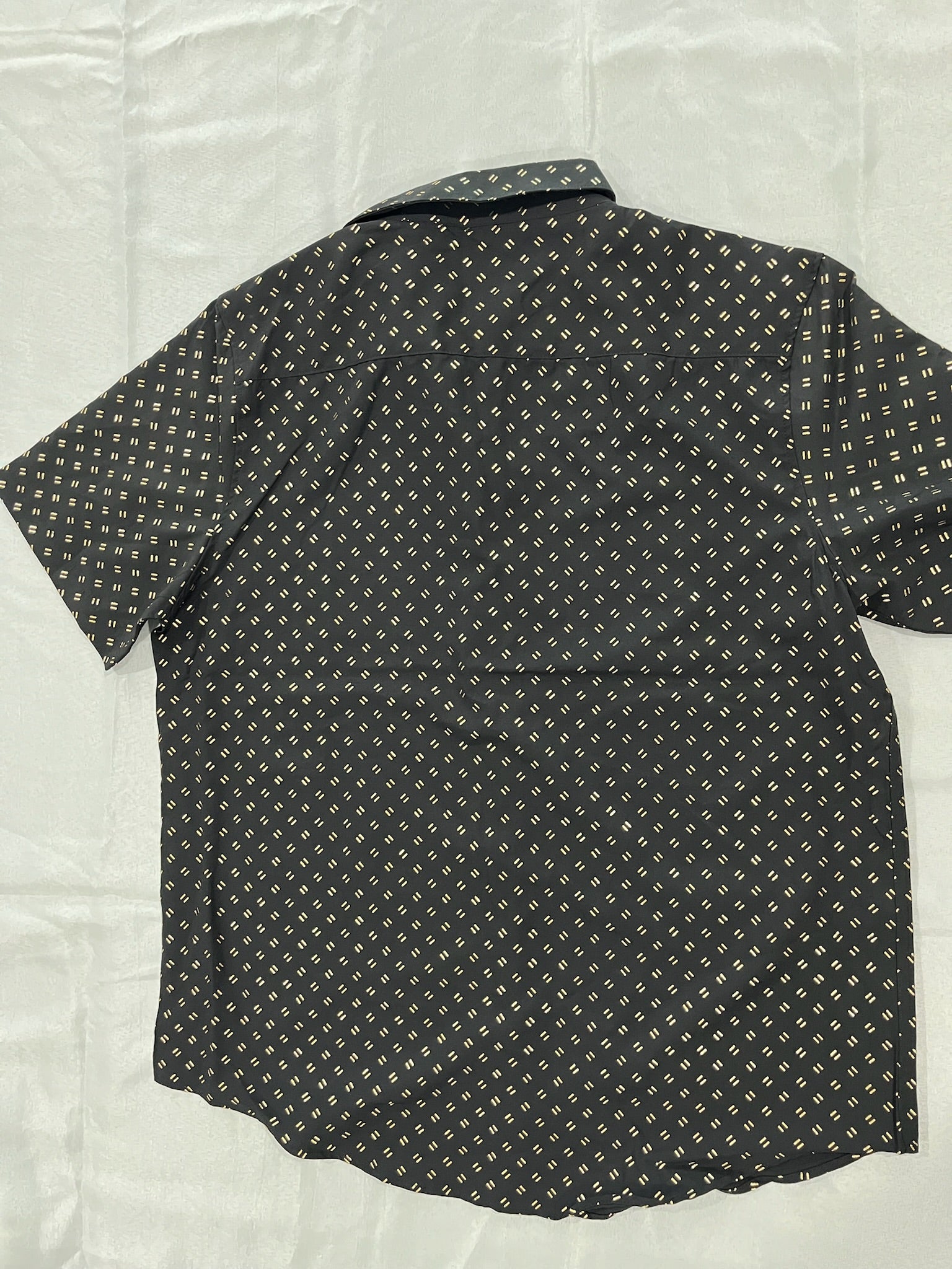 Mens Black & Gold Button Up Shirt image 2