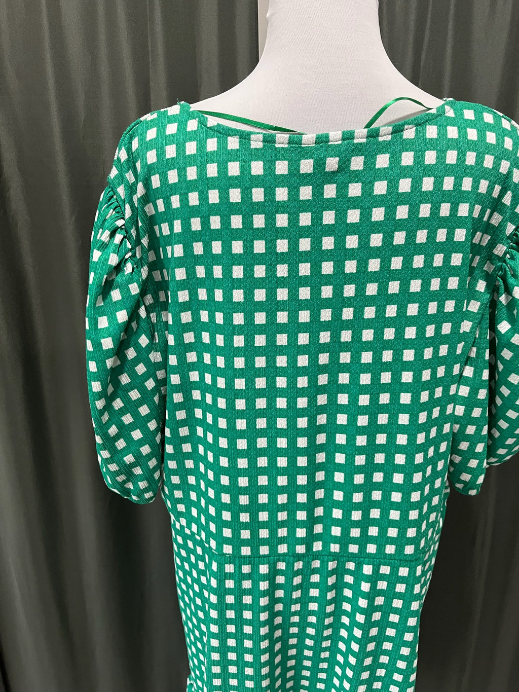 Women’s Green Checkered Dress image 3