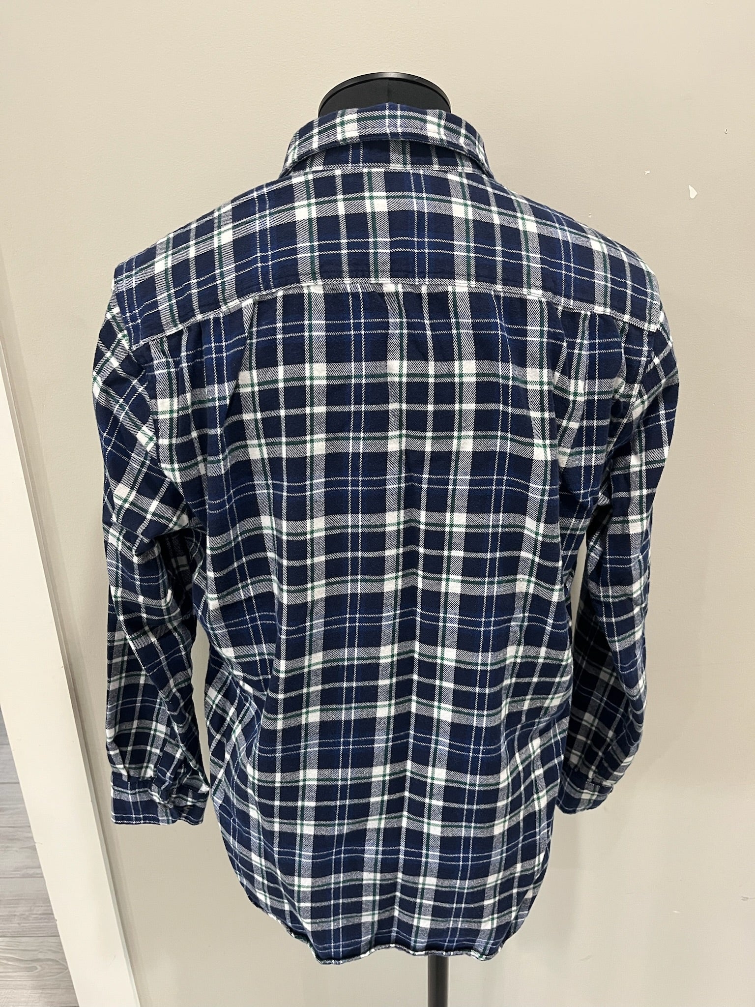 Men’s Blue Flannel Shirt image 3