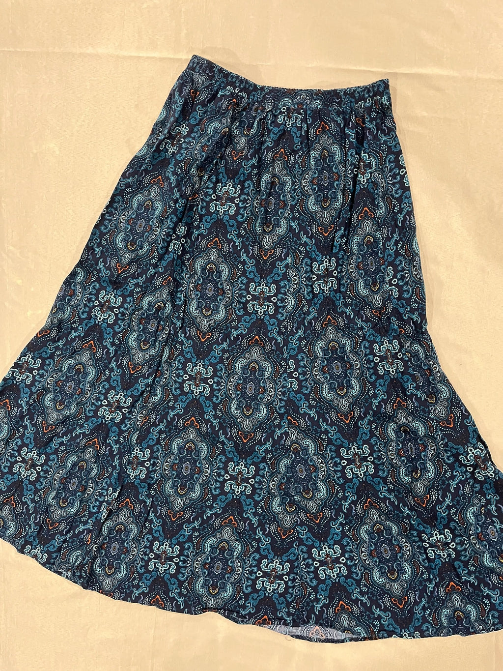 Women’s Blue Floral Skirt image 2