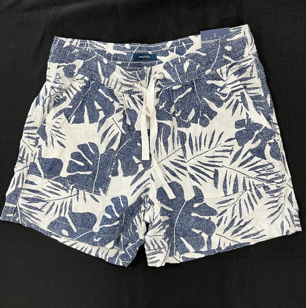 Women’s Blue Floral Summer Shorts image 0