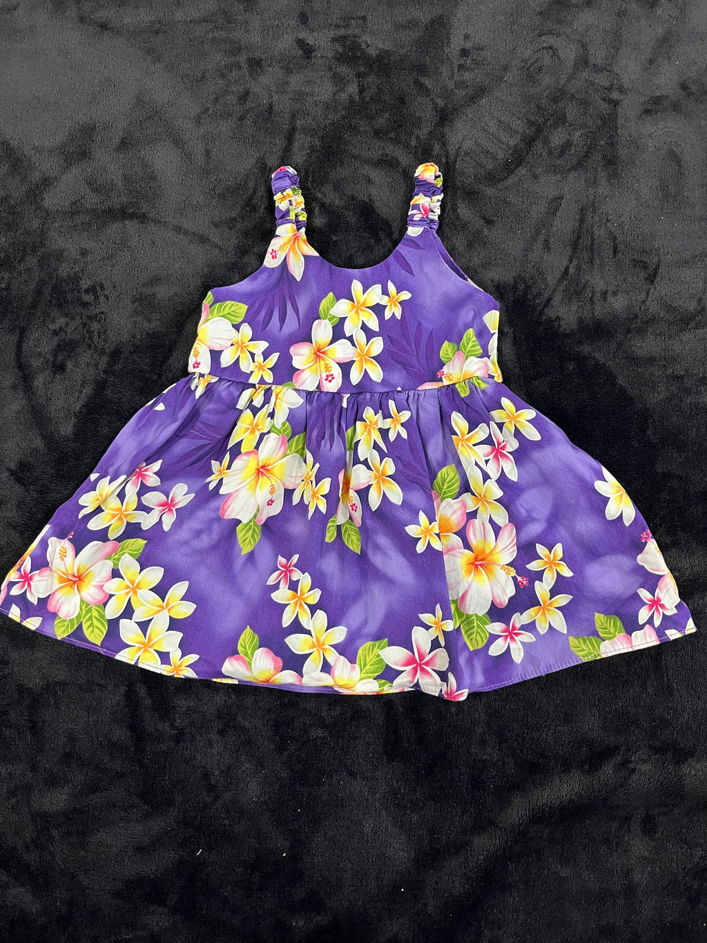 Girls Purple Hawaiian Dress image 0