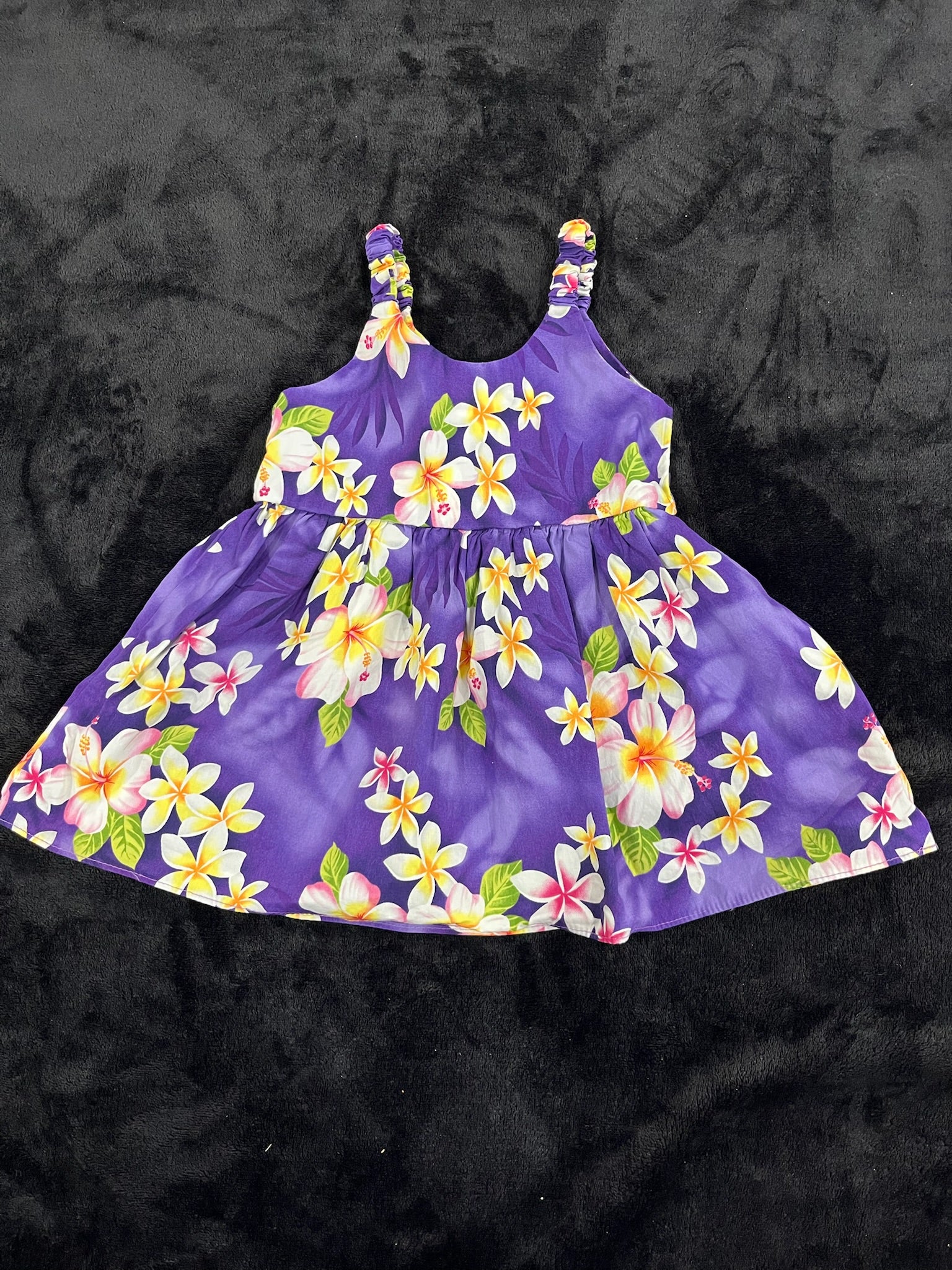 Girls Purple Hawaiian Dress image 0