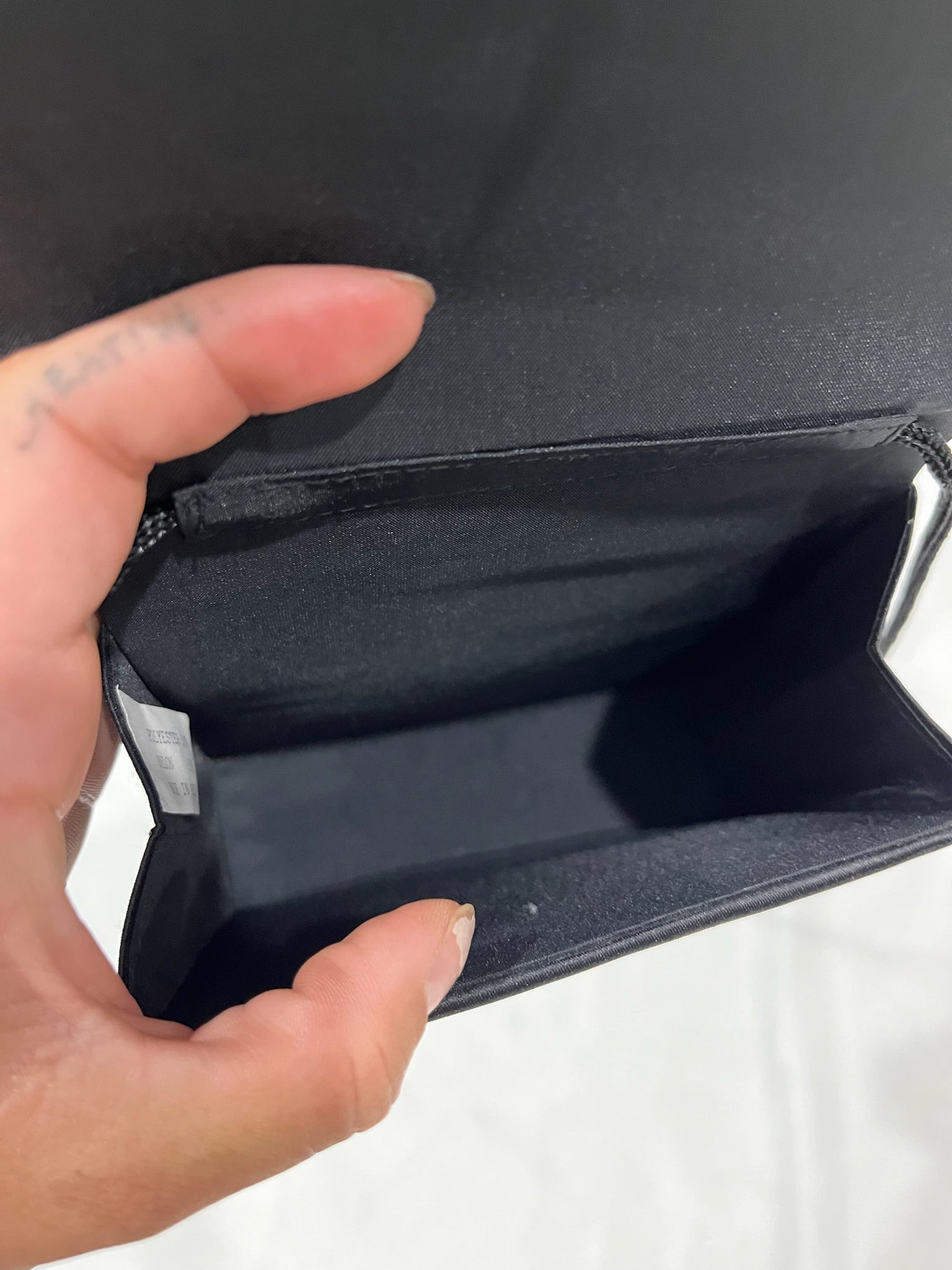 Small Black Purse With Front Tassel image 4