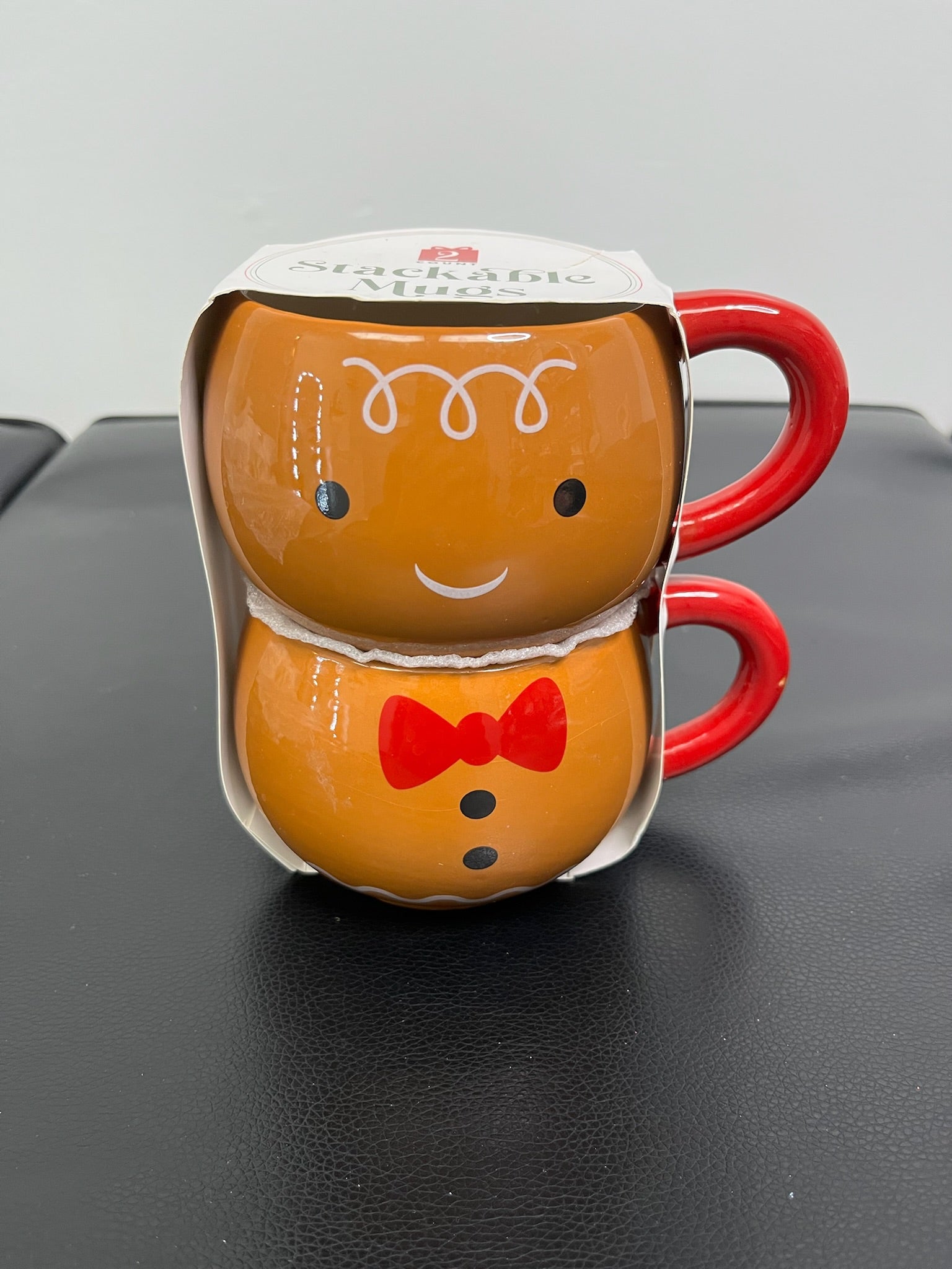 Two Piece Stackable Gingerbread Mugs image 0